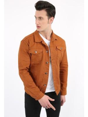 Evolaria Düz Likralı Düğmeli Erkek Spor Günlük Kot Mont