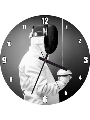 UltraMint Eskrim ve Kılıç Temalı Duvar Saati, 50X50 Cm, Şık ve Modern Tasarım