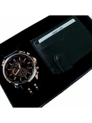 Erkek Kol Saati ve Kartlık Hediye Seti Sevgiliye Hediye Doğum Günü Yıl Dönümü Babalar Günü Hediyesi Erkeğe Hediye