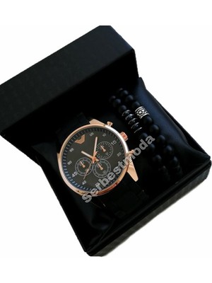 Sevgiliye Hediye Erkek Saat Bileklik Kombini Doğum Günü Evlilik Yıl Dönümü Sevgililer Günü Hediyesi Saat Kombini Erkeğe Hediye