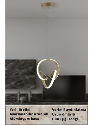 Modern Eskitme Sarkıt LED Avize, Beyaz Power Ledli, Salon ve Mutfak Için