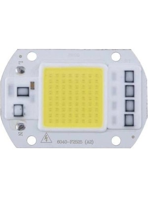 Voltaj Beyaz 220V Projektör Cob LED 50W Driver Çipli