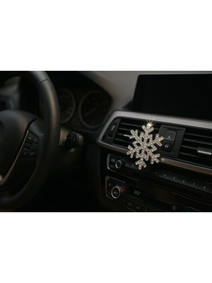 Normadia Parlayan Kristal Kar Tanesi Araç Içi Klima Süsü, 4 Cm, Şık ve Işıltılı Tasarım