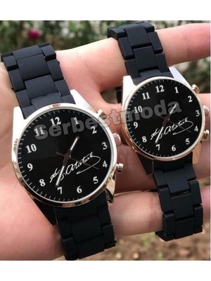 Erkek Bayan Kol Saatleri Çift Saat Kombini Atatürk Imzalı Doğum Günü Yıl Dönümü Hediyesi Sevgiliye Hediye Sevgili Saatleri