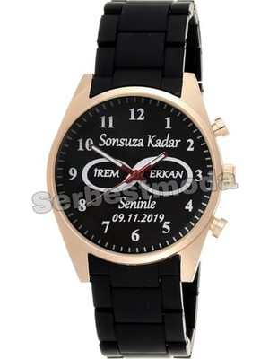 Kişiye Özel Isim ve Tarih Baskılı Kişiye Özel Saat Babalar Günü Hediyesi Kol Saati Erkek Saat Sevgiliye Hediye Doğum Günü Sevgililer Günü Hediyesi