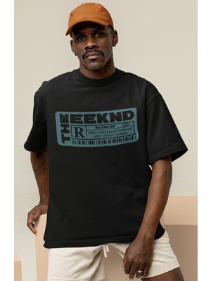 Sevbano The Weeknd Rapper Baskılı Unisex Oversize Şarkıcı Tişört