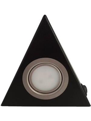 Mutfak Tezgah Altı Üçgen Spot 3W LED Günışığı Siyah