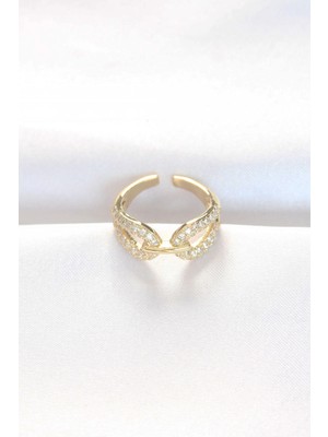 Luord Ticaret Bfs Zirkon Taşlı Gold Renk Ayarlanabilir Yüzük