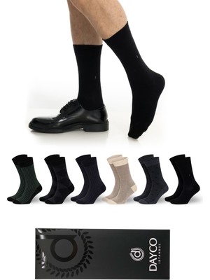 Dayco Premium 6'lı Karışık Renk Bambu Çorap