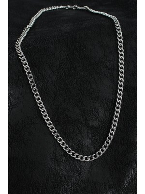 Luord Ticaret Bfs 316L Çelik Klasik Zincir Model Gümüş Renk Erkek Kolye