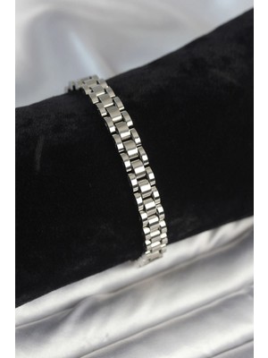 Luord Ticaret Bfs 316L Çelik Gümüş Renk 7 mm Kalınlık Erkek Bileklik