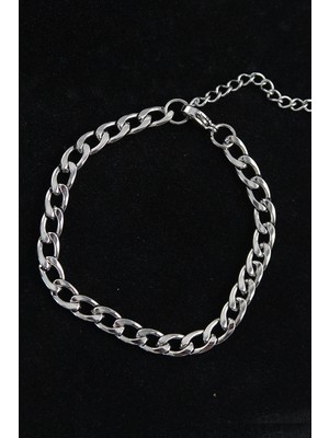 Luord Ticaret Bfs 316L Çelik Kalın Klasik Model Gümüş Renk Erkek Bileklik