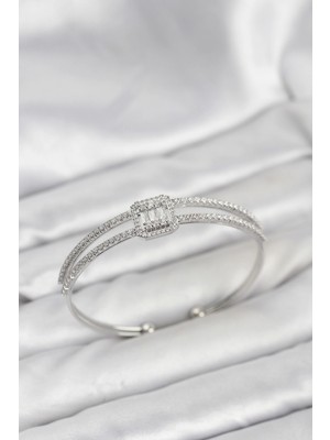 Luord Ticaret Bfs Pirinç Gümüş Renk Baget Model Kadın Bileklik