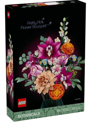 Bfs   10342 LEGO Iconic Botanicals Pembe Çiçek Buketi 749 Parça +18 Yaş