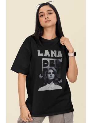 Sevbano Lana Del Rey Baskılı Unisex Oversize Şarkıcı Tişört