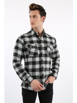 Evolaria Erkek Günlük Çift Cepli Kalın Oduncu Gömlek