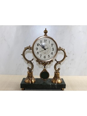 Kanonik Education Altı Mermer Sarkaşlı Masa Üstü Saat Alk4321