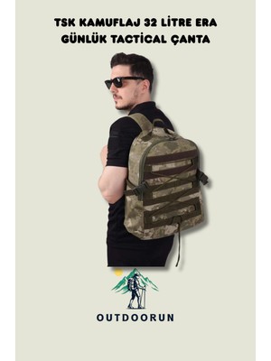 Outdoorun Tsk Kamuflaj 32 Litre Günlük Tactical Çanta