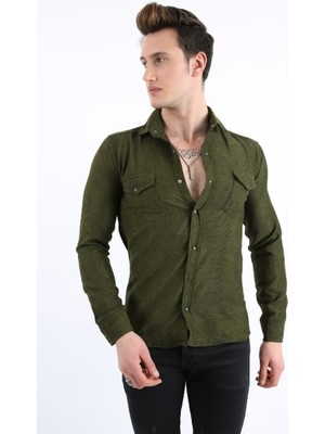 Evolaria Erkek Günlük Kadife Gömlek