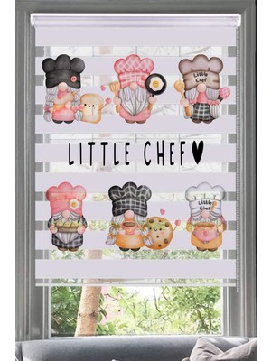 Şık Zebra Perde Oturma Odası ve Mutfak Için Zarif Tasarım