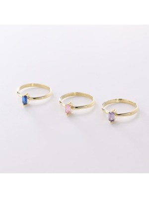 Sembol Gold Altın Doğum Taşı Yüzükler 14 Ayar/Ay'lara Göre Taş Rengi