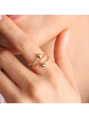 Sembol Gold 14 Ayar Özel Tasarım Altın Yüzük Kalp Form