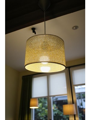 Şık Rattan Tekli Sarkıt Avize, Mutfak, Banyo, Oturma Odası Için Ideal