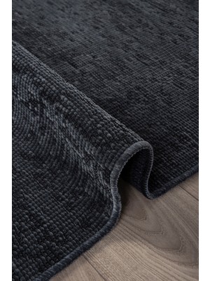 Santiva Home Antrasit Şönil Kilim Mutfak Yıkanabilir Salon Oturma Çocuk Odası Yolluk Dokuma Makine Halısı