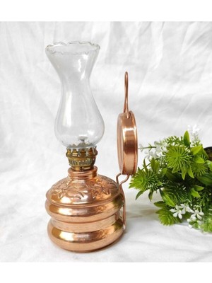 El Yapımı Bakır Gaz Lambası, Şık ve Doğal Aydınlatma Sağlar