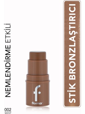 Flormar To Go Doğal Bitişli & Nemlendirme Etkili Kremsi Stick Bronzer (002 Biscuit) 8682536098519