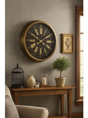 Sylar Zentime 60 cm Eskitme Vintage Duvar Saati