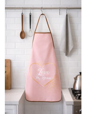 Limon Soft Dijital Baskılı Sıvı Geçirmez Mutfak Önlüğü Pinklove