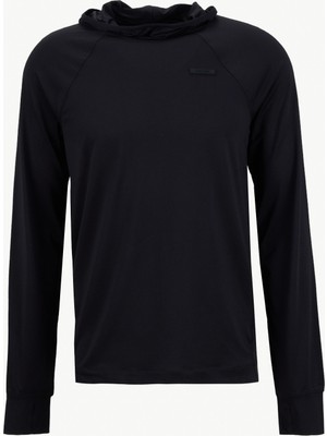 Calvin Klein Jeans Siyah Erkek Kapüşonlu Regular Fit Sweatshirt LVGMS5W351UB1 Ls Tee