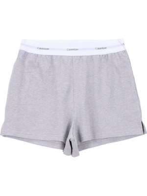 Calvin Klein Gri Kadın Pijama Alt Logo Jersey Short