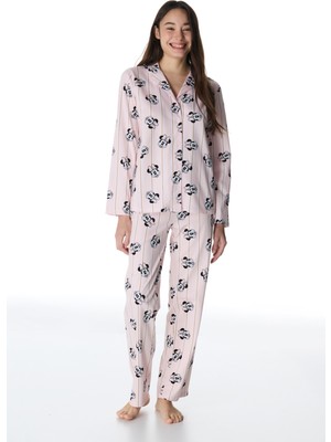 Penti İnci Pembe Lic Minnie Gömlek Pantolon Pijama Takımı