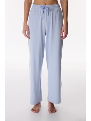 Penti Mavi Cozy Club Solid Pamuklu Pantolon Pijama Altı