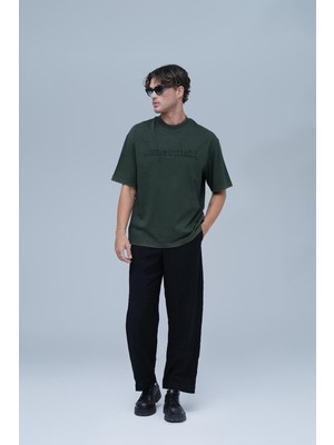 Saw Urbanity Dreamwashed Oversize Tişört Erkek Yeşil