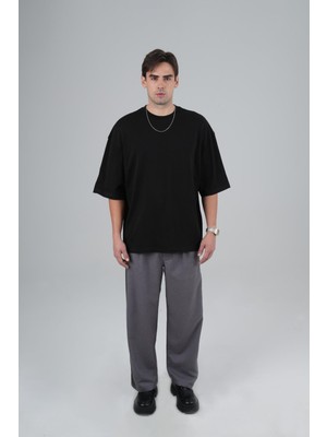 Saw Urbanity Saw Club Super Oversized Basic Tişört Erkek Siyah