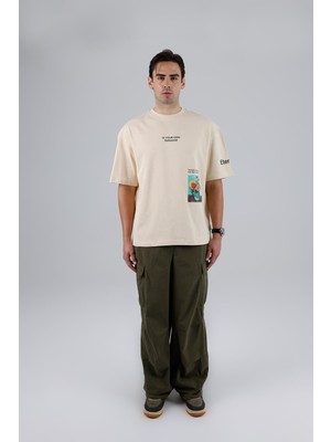 Saw Urbanity Paradise Within Oversize Tişört Erkek Stone