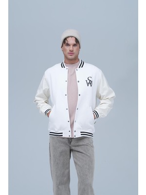Saw Urbanity Directive Relaxed Fit Kolej Ceketi Erkek Ekru