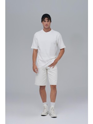 Saw Urbanity Saw Club Basic Regular Fit Tişört Erkek Ekru