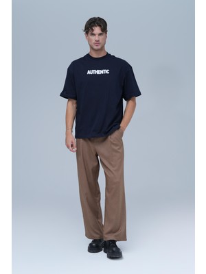 Saw Urbanity Authentic Oversize Tişört Erkek Lacivert