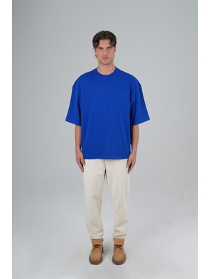 Saw Urbanity Saw Club Super Oversized Basic Tişört Erkek Royal Blue