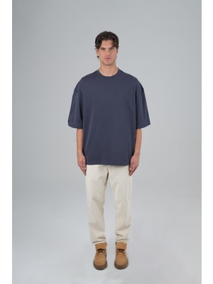 Saw Urbanity Saw Club Super Oversized Basic Tişört Erkek Füme