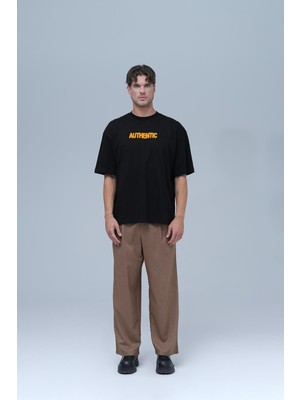 Saw Urbanity Authentic Oversize Tişört Erkek Siyah