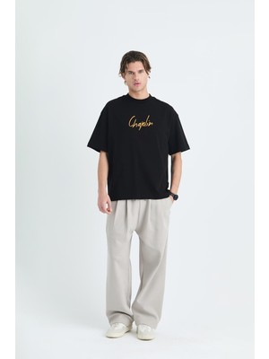 Saw Urbanity Chaplin Oversize Tişört Erkek Siyah