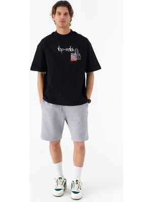 Saw Urbanity Top-Notch Oversize Tişört Erkek Siyah