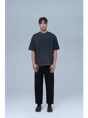 Saw Urbanity Dreamwashed Oversize Tişört Erkek Siyah
