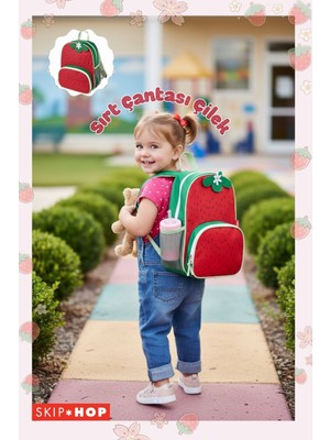 Skip Hop Çocuk Çilek Desenli Spark Style Sırt Çantası - Renkli 3-6 Yaş İçin 25,4x13,97x30,48 cm