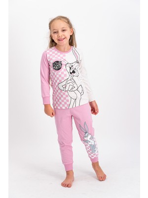 Bugs Bunny Lisanslı Kız Çocuk Pijama Takımı